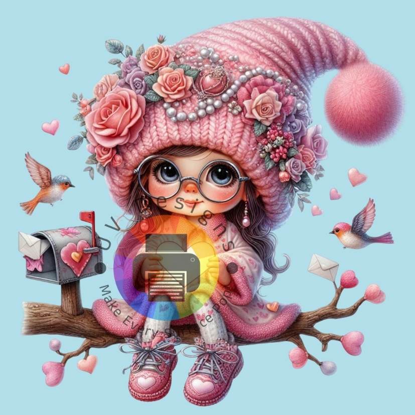 Meisje met roze hoed nr 4