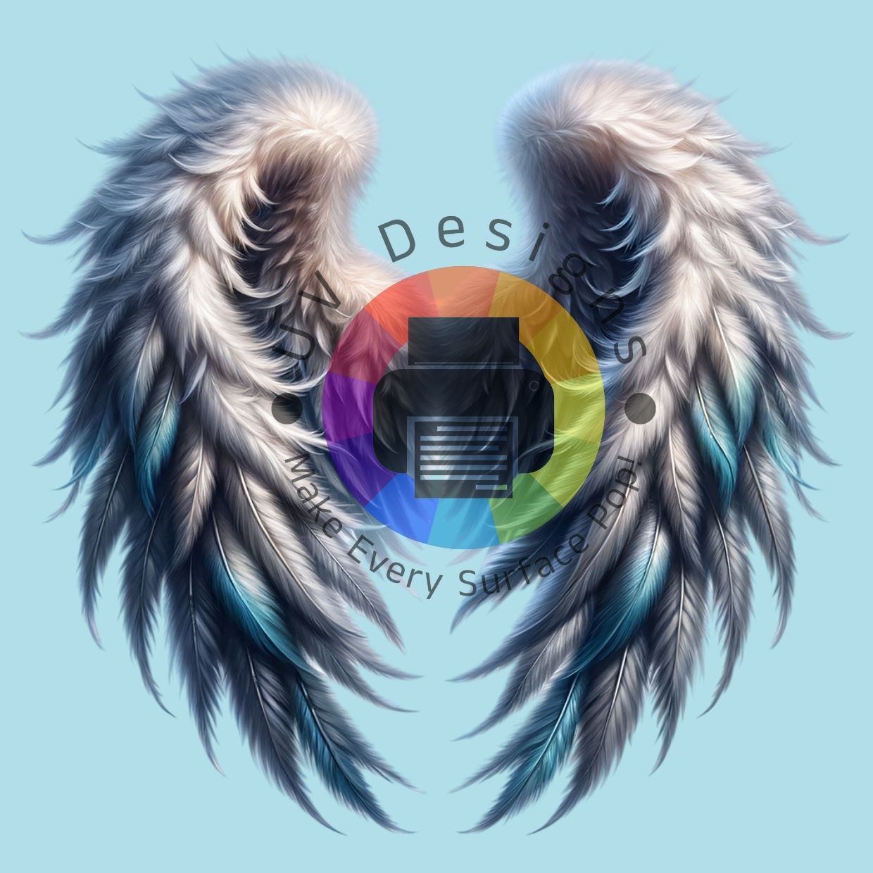 Grijze engel vleugels