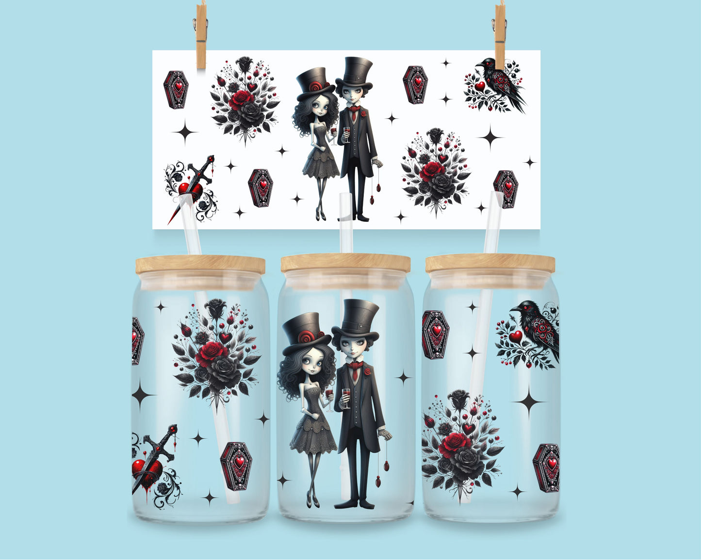 16oz Gothic valentine couple wrap nr 1