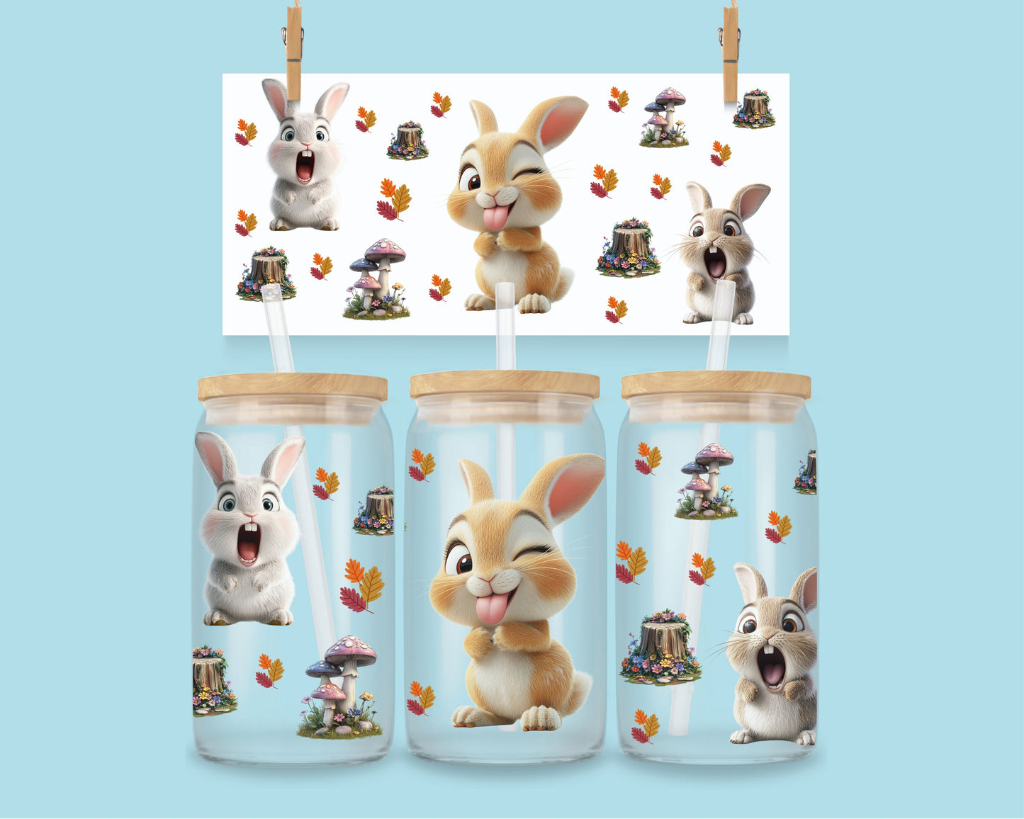 16oz Grappige konijntjes