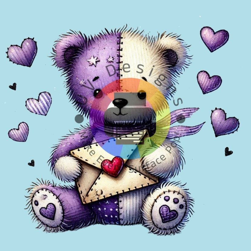 Love teddy - paars beige nr 1