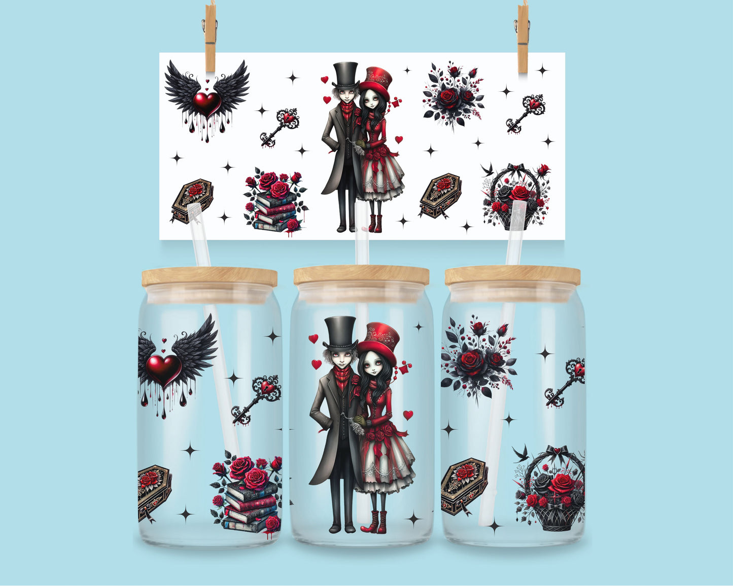 16oz Gothic valentine couple wrap nr 2