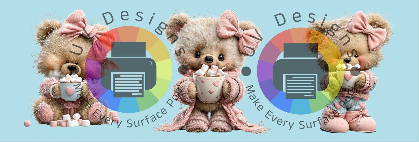 11oz Teddyberen met roze strik