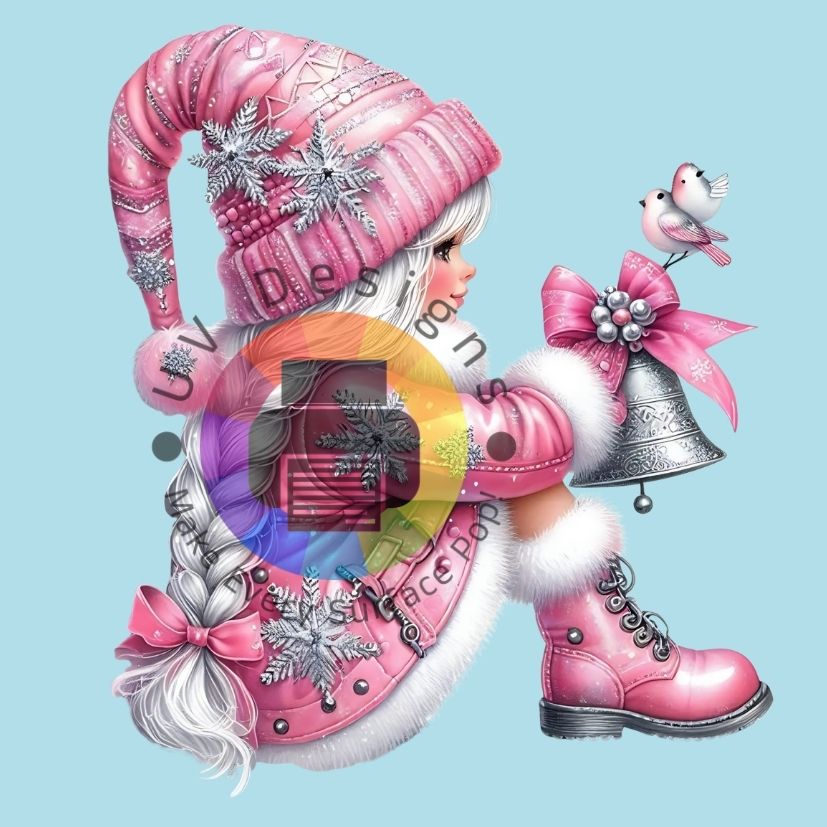 Roze kerst gnome meisje nr 2