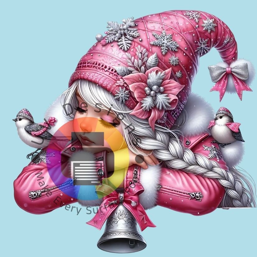 Roze kerst gnome meisje nr 4