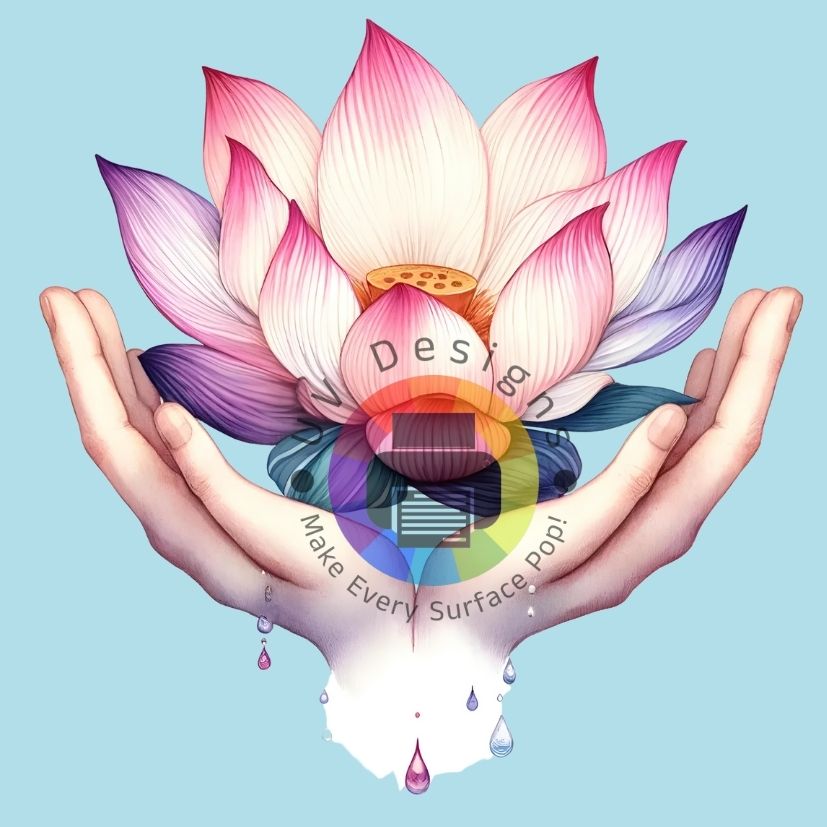 12 cm Lotus in handen