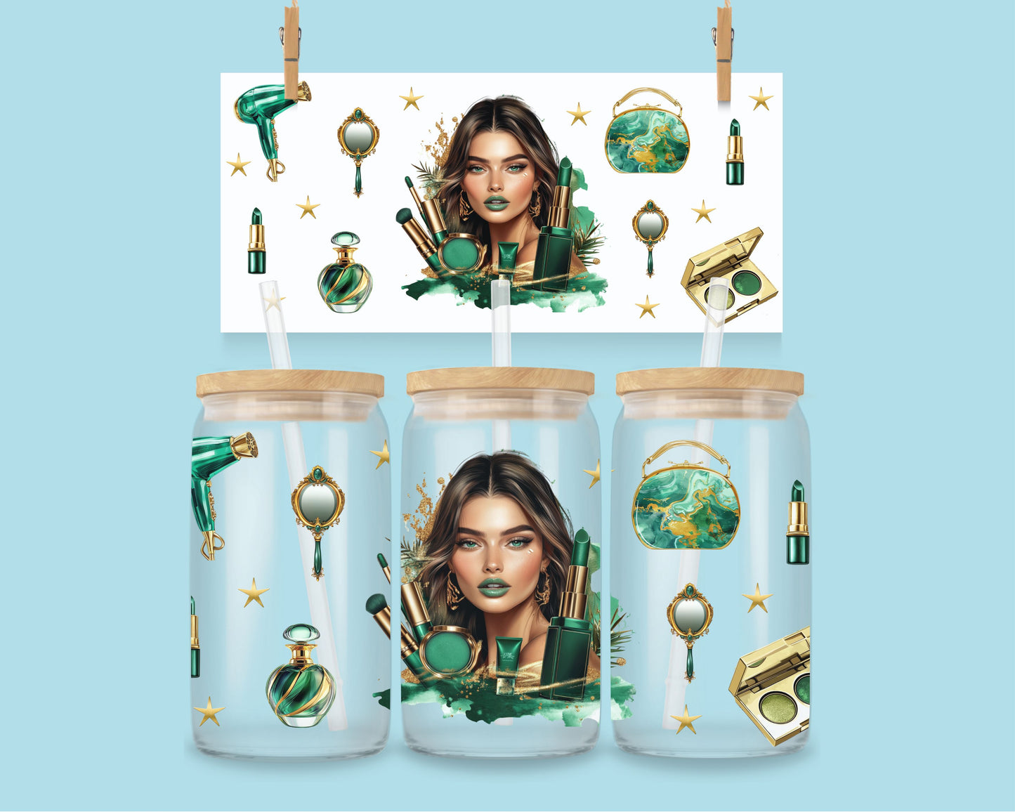 16oz Make up meisje - groen nr 2