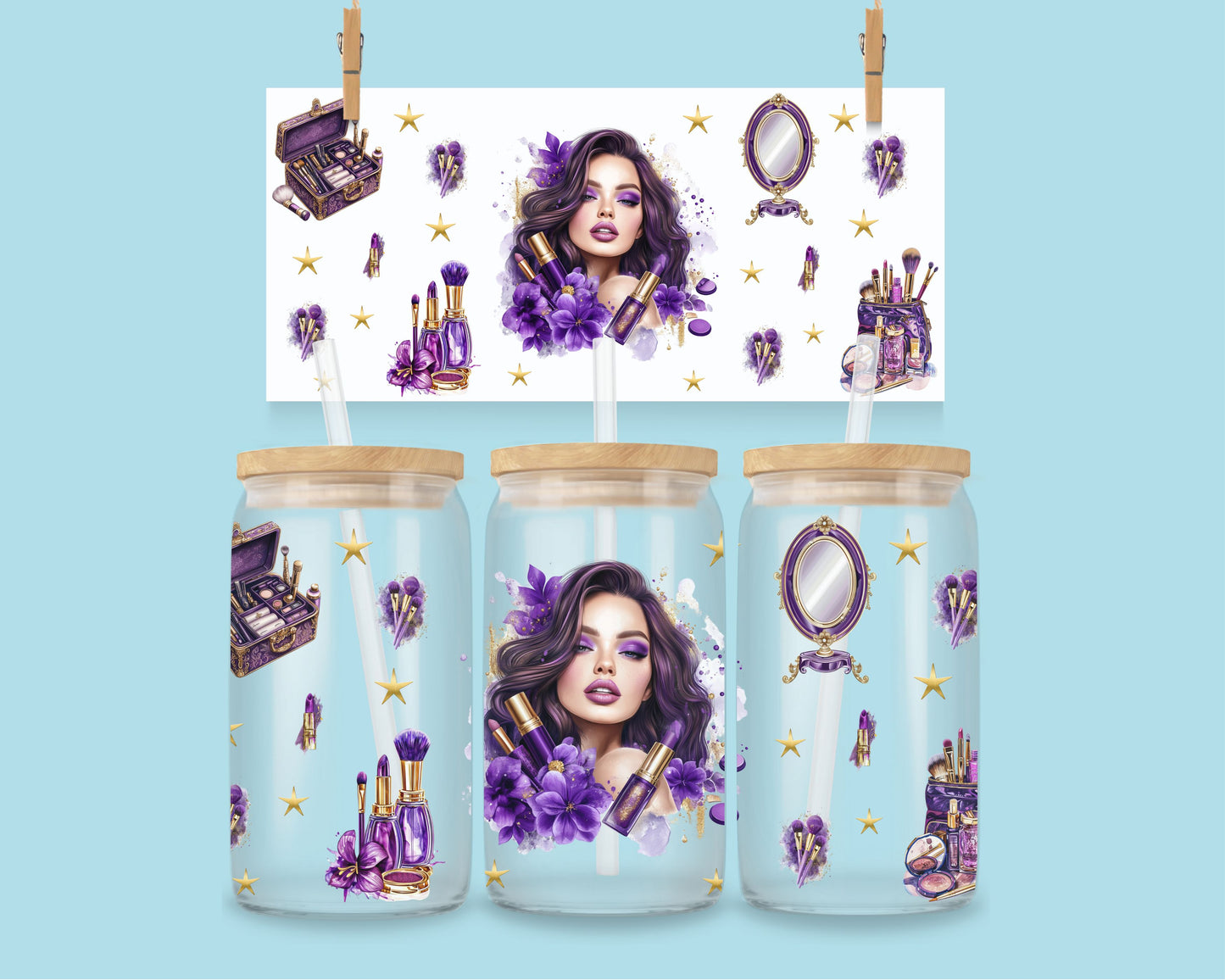 16oz Make up meisje - paars nr 2