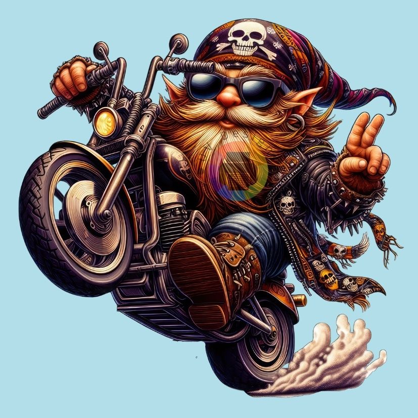 12 cm Gnome biker nr 1