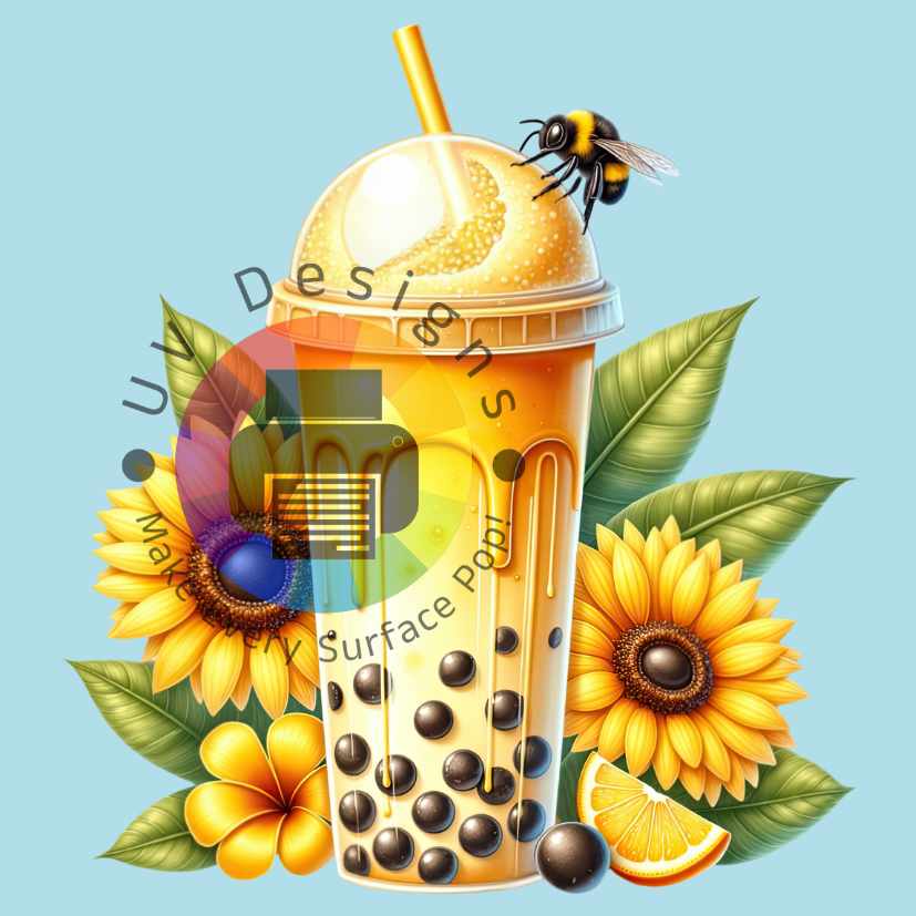 Bubble tea with flowers no. 1