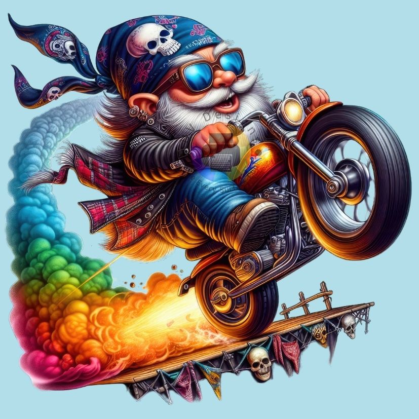 12 cm Gnome biker no. 4