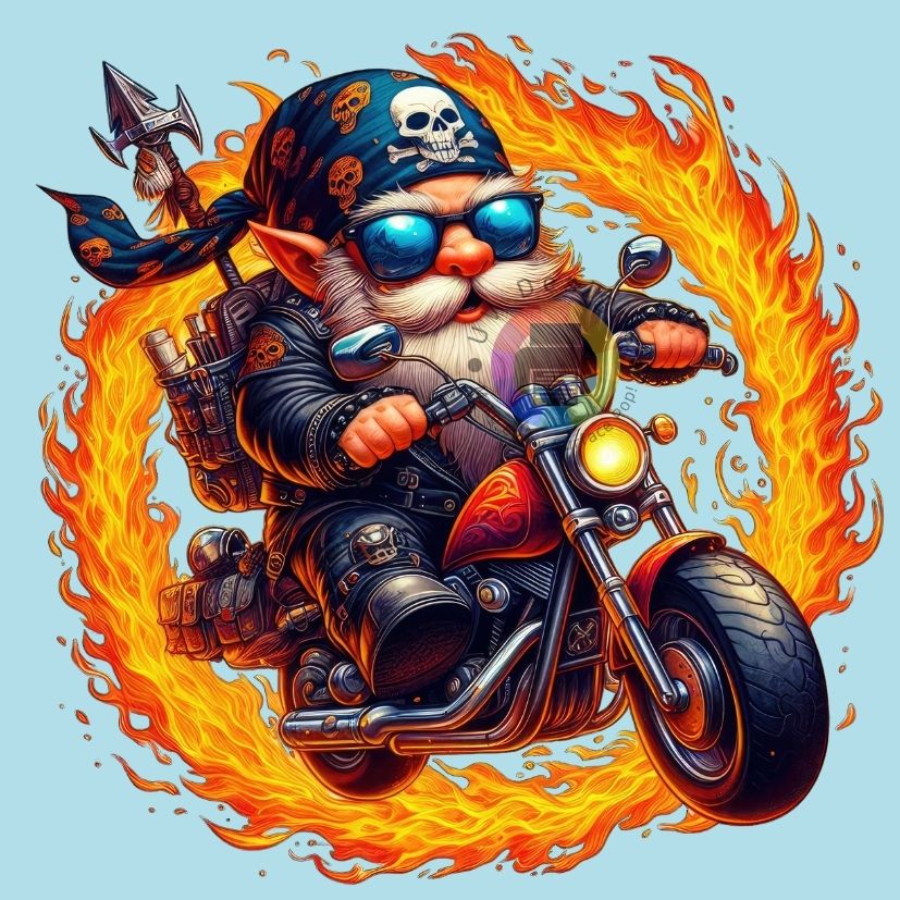 12 cm Gnome biker nr 5