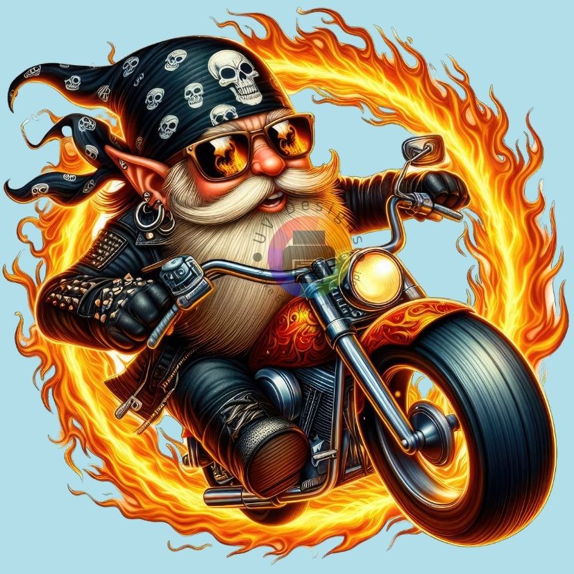 12 cm Gnome biker no. 8