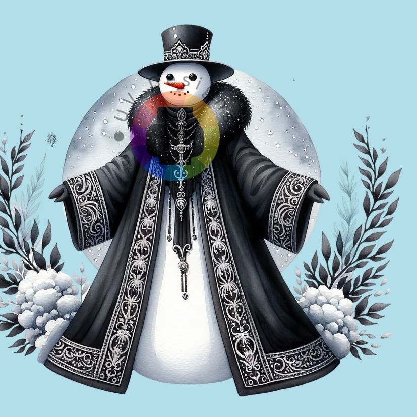 Gothic sneeuwman met jas