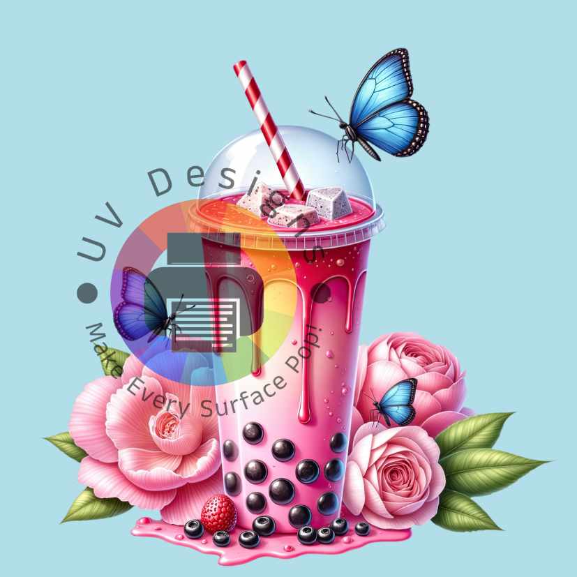 Bubble tea with flowers no. 2