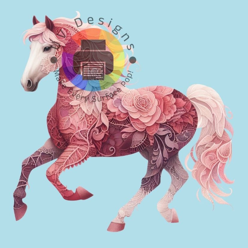 12 cm Lace horse nr 4