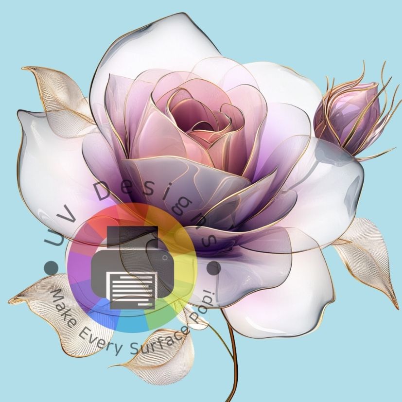 Wit paarse roos nr 1