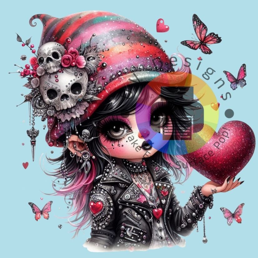 Gothic gnome meisje - rood nr 2