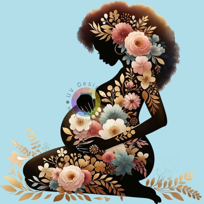 12 cm Afro pregnant woman