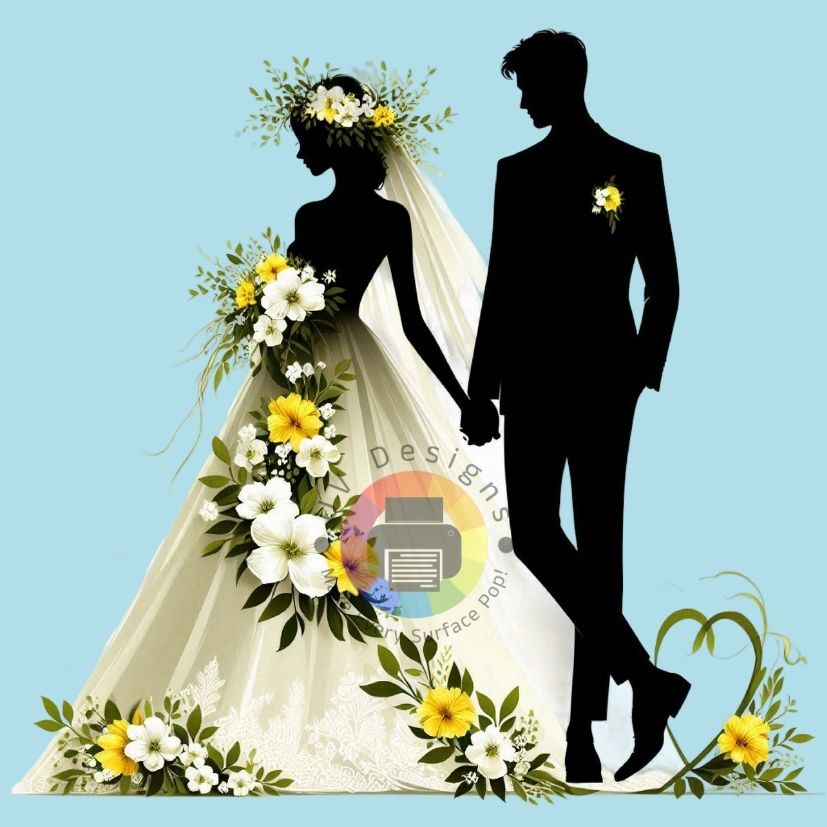 12 cm Bruid en bruidegom nr 1