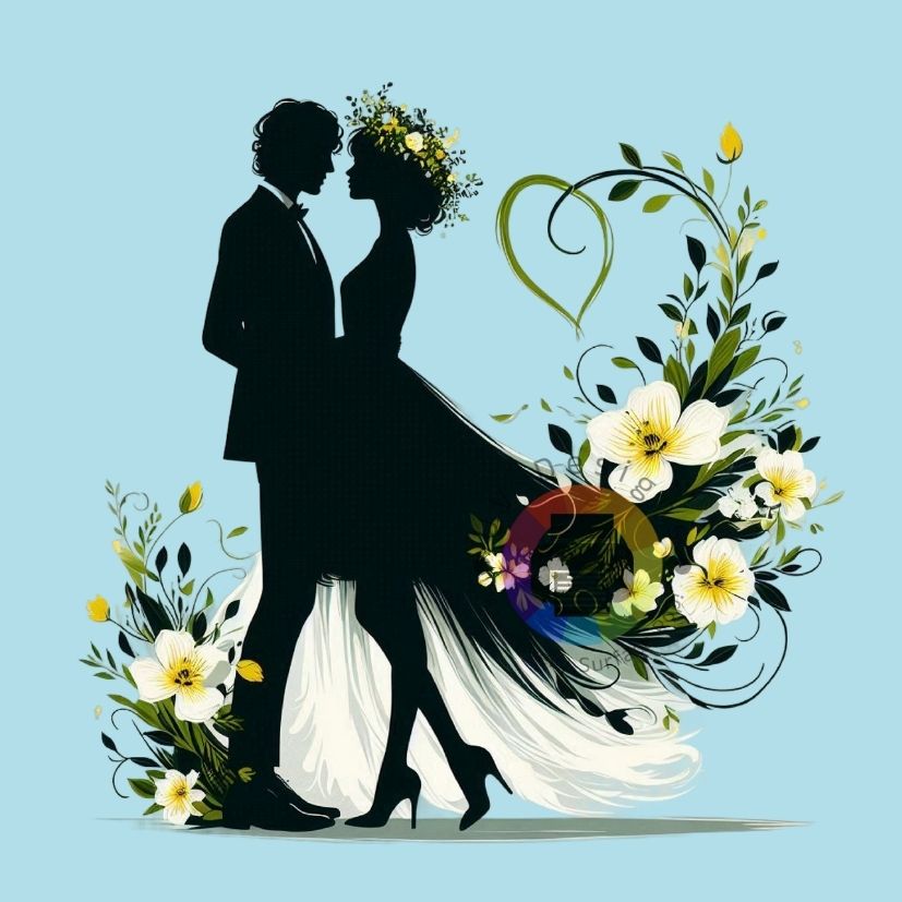 12 cm Bruid en bruidegom nr 2