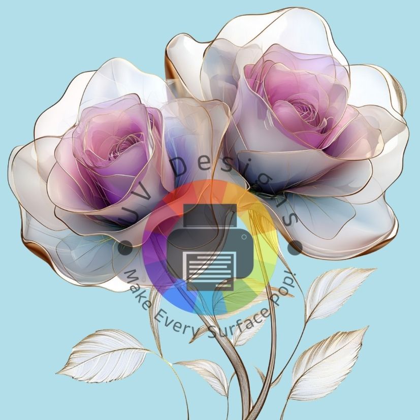 Wit paarse roos nr 2