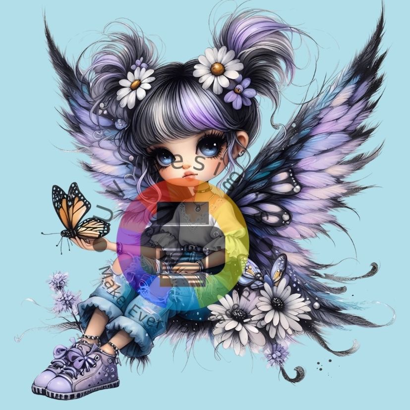 Paars vlinder meisje nr 8