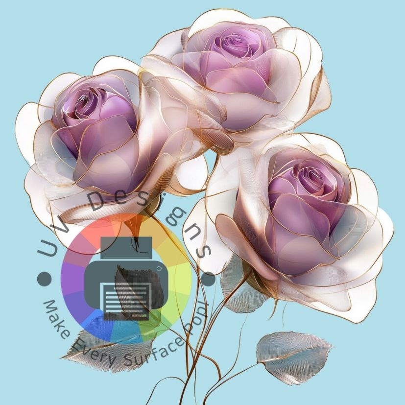 Wit paarse roos nr 5