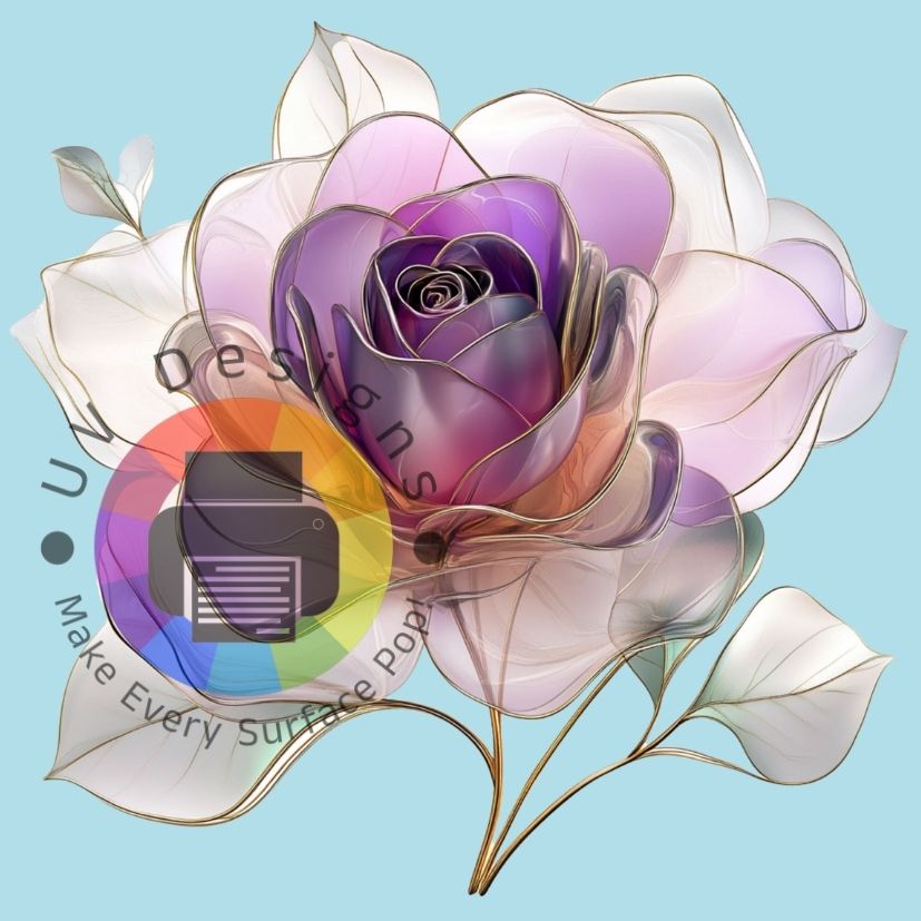 Wit paarse roos nr 7