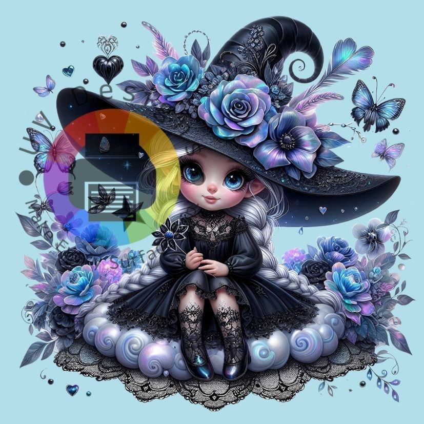 Elf in het zwart - paars nr 2