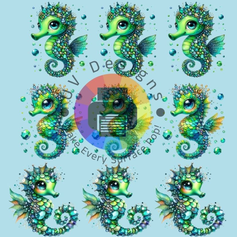 4 cm Groene zeepaardjes