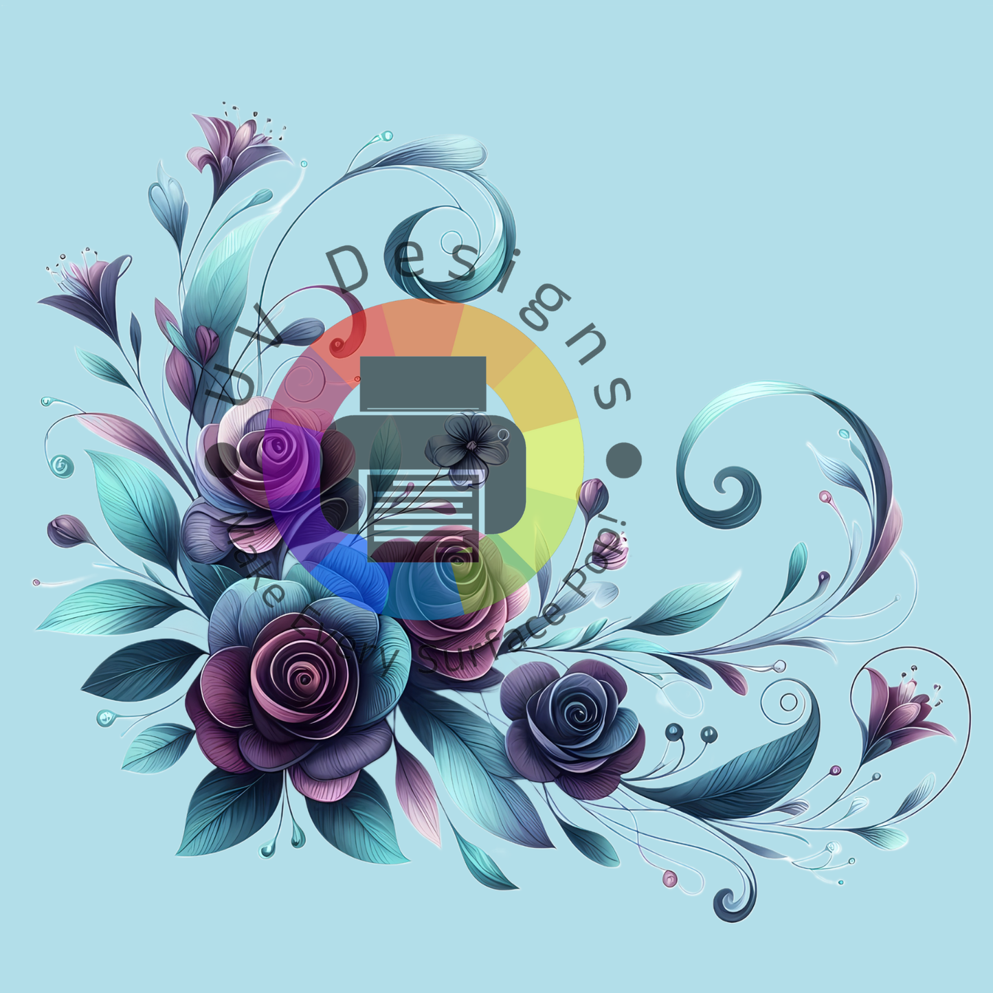 Paars groene bloemen nr 3