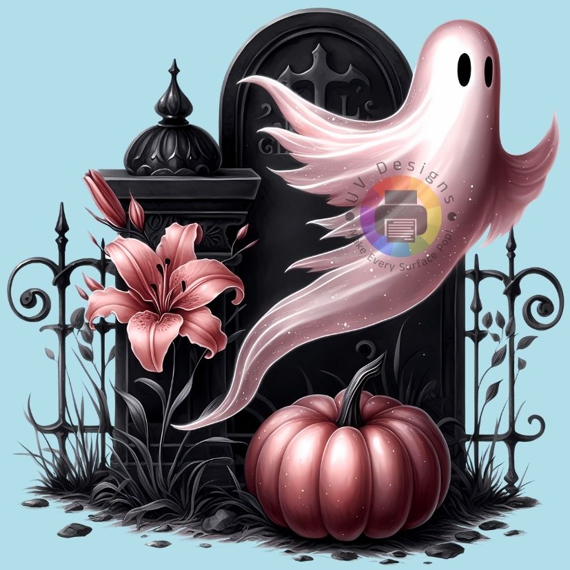 Tombstone - ghost - pumpkin