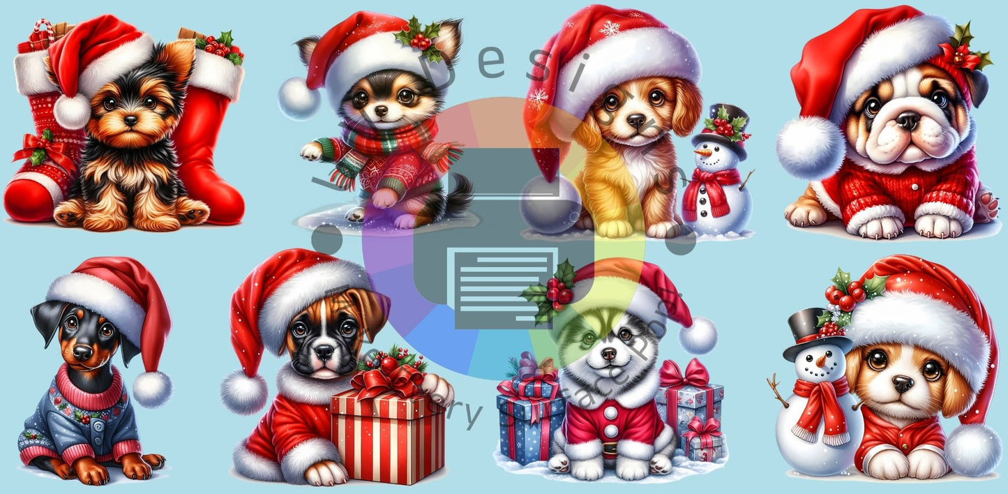 16oz Kerst puppies