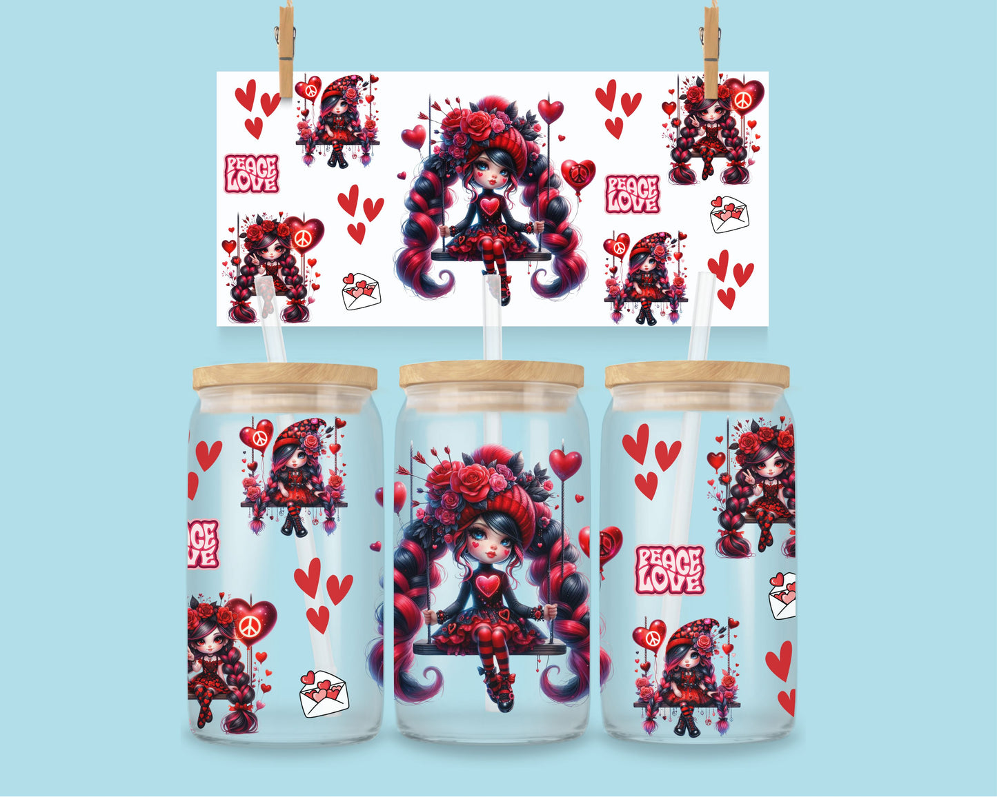 16oz Peace and love nr 1