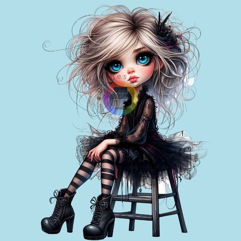 12 cm Gothic meisje nr 4