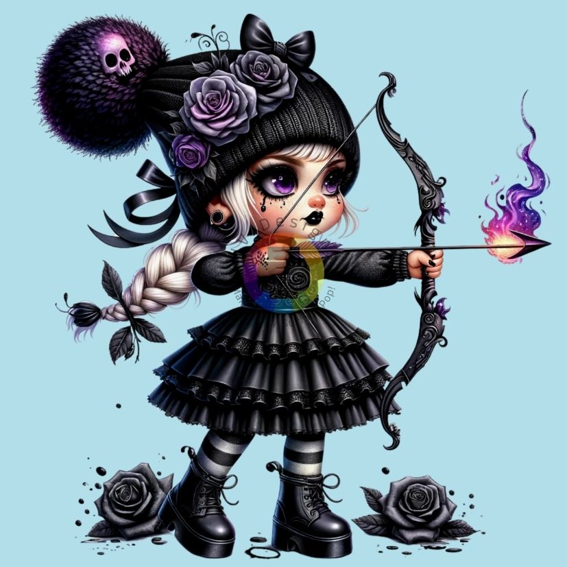 12 cm Gothic meisje nr 6