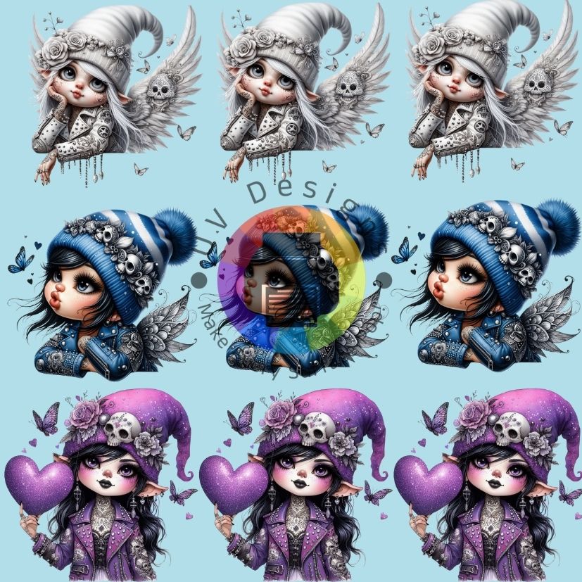 4 cm Gothic gnome girls nr 2