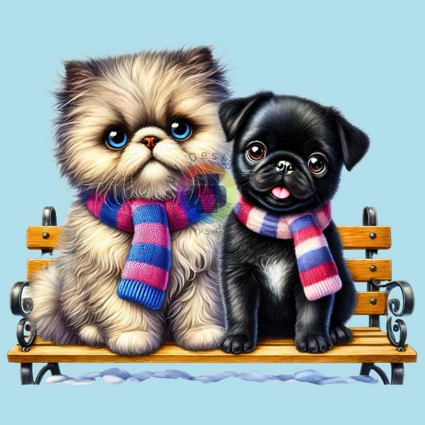 Chaton et chiot de 12 cm n° 8