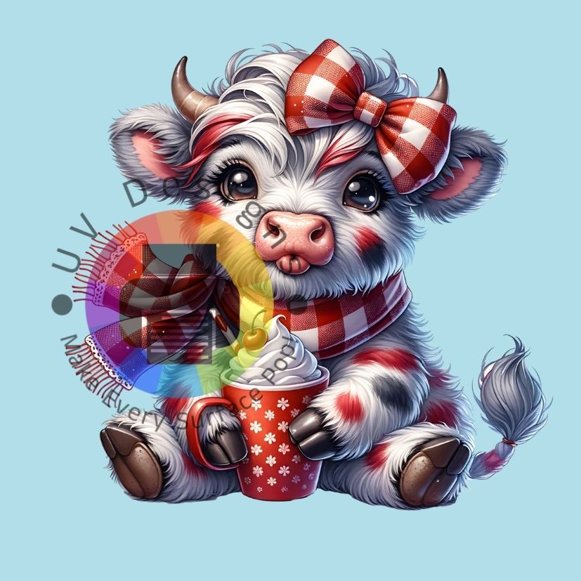 Wit Highland koetje met milkshake en kers nr 5