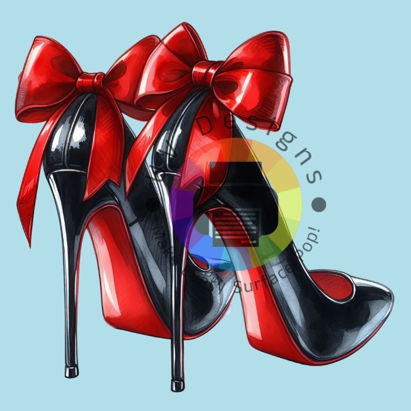 Zwart - rode stiletto's nr 1