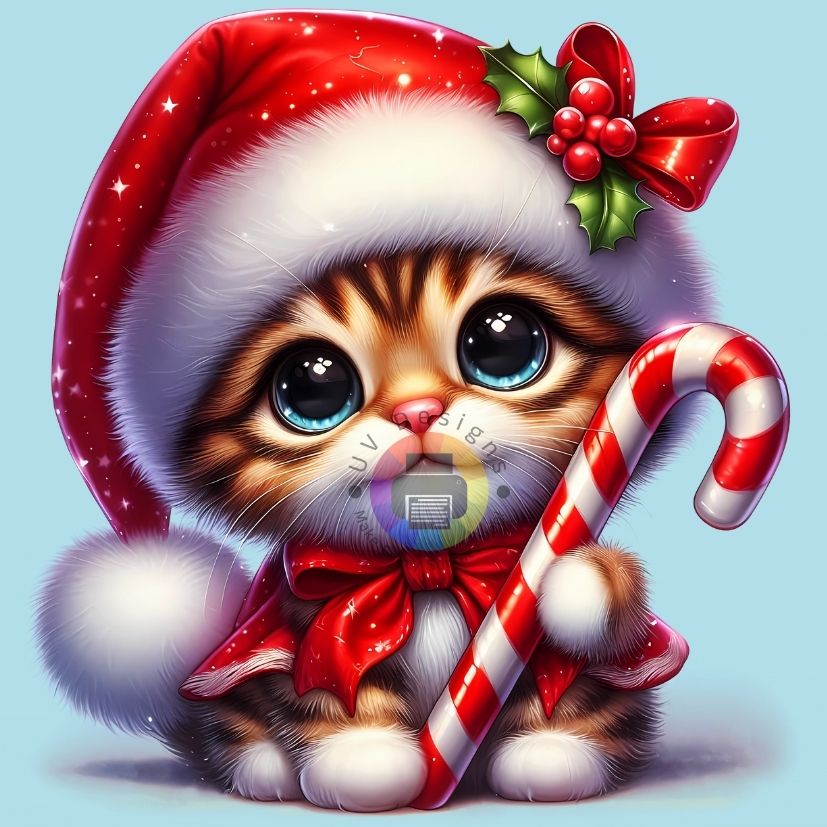 12 cm Christmas kitten no. 4