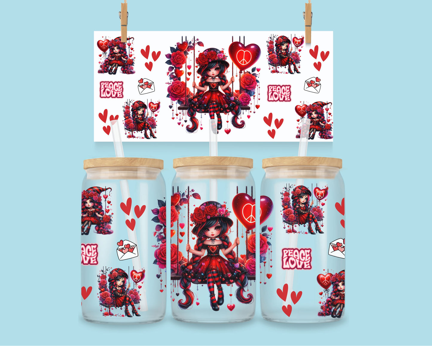 16oz Peace and love nr 2