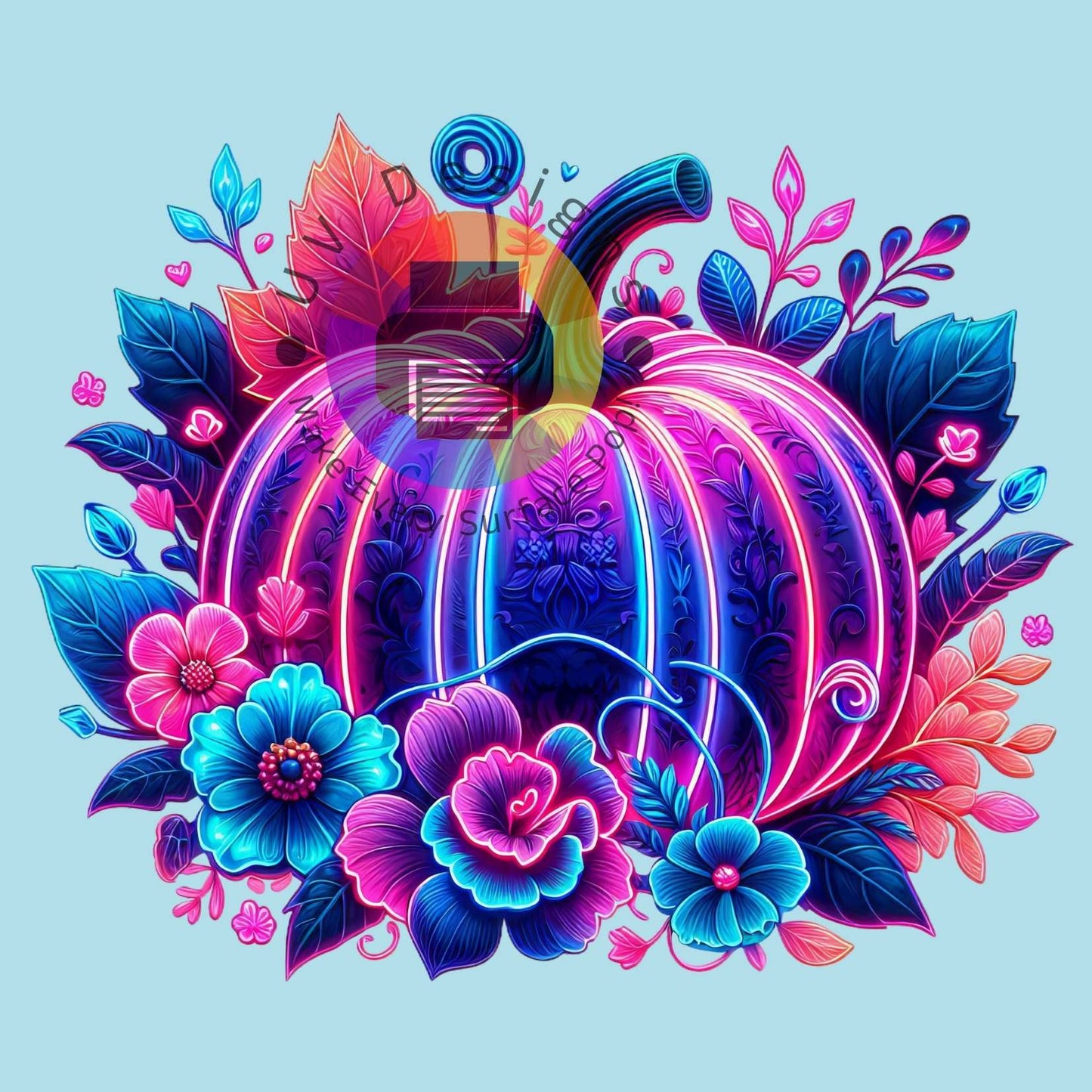 Pompoen met bloemen nr 3