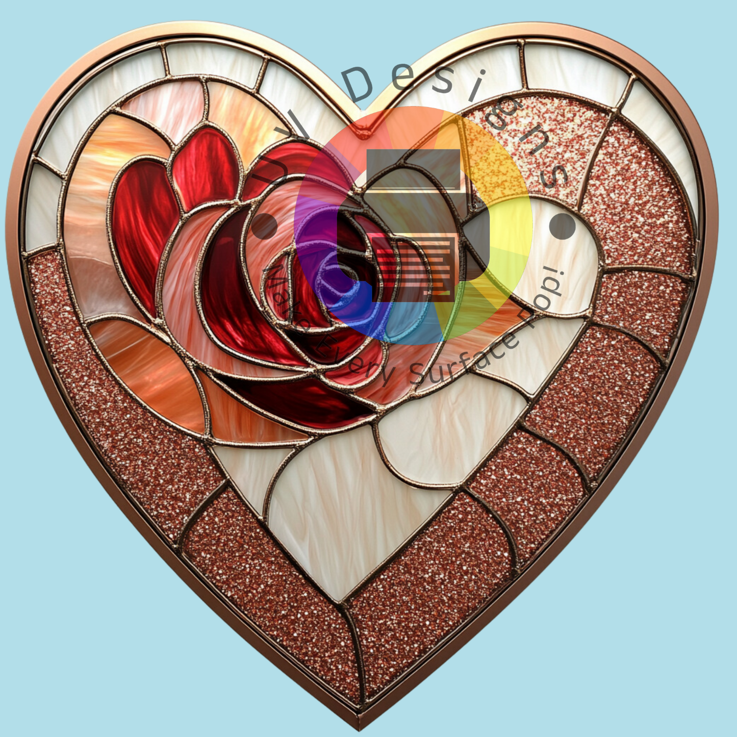 Stained glass hart nr 1