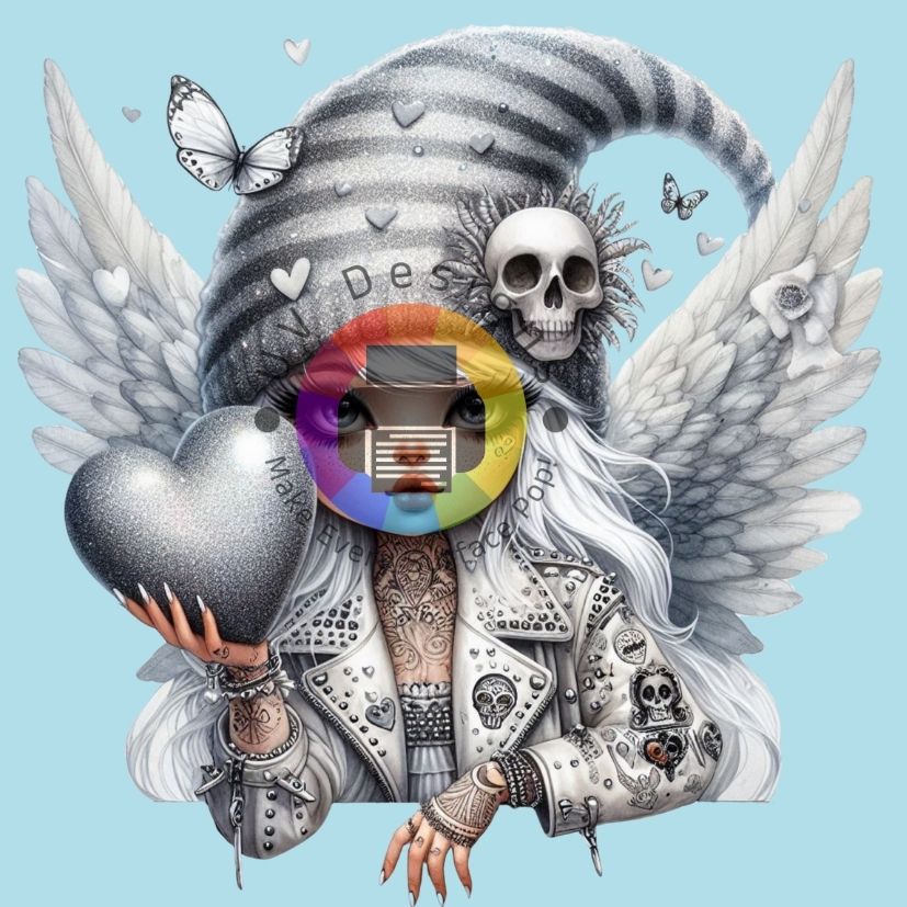 Gothic gnome meisje - Wit nr 1