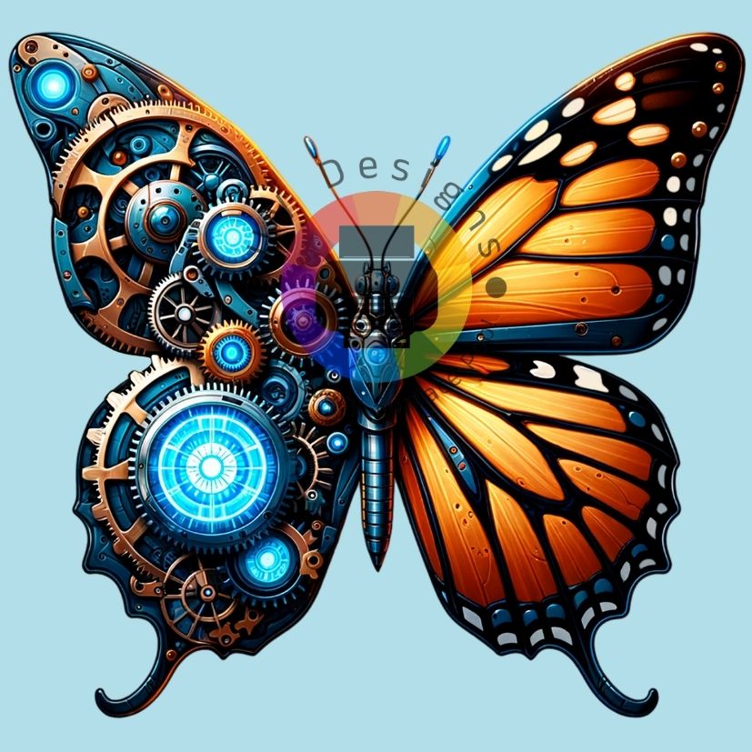 12 cm Steampunk vlinder nr 9