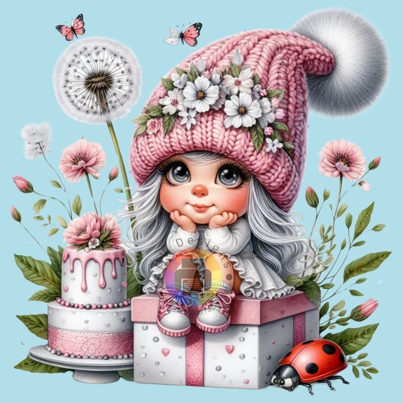 12 cm Cupcake Gnome Girl No. 4