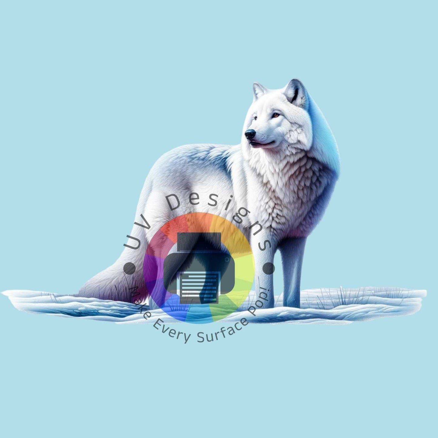 7 cm Witte wolf nr 1