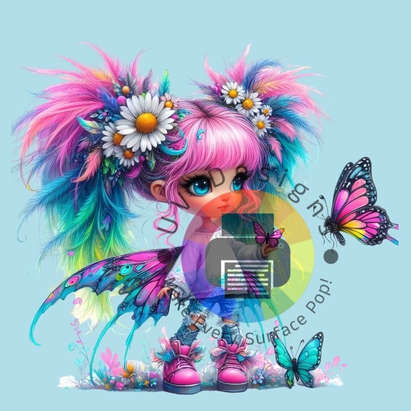 Roze vlinder meisje nr 3